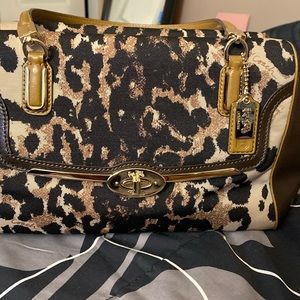 COACH Madison East West Ocelot Top Handle